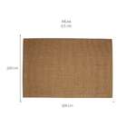 Tapete Natural Retangular Sisal (200x300cm) Mesclado