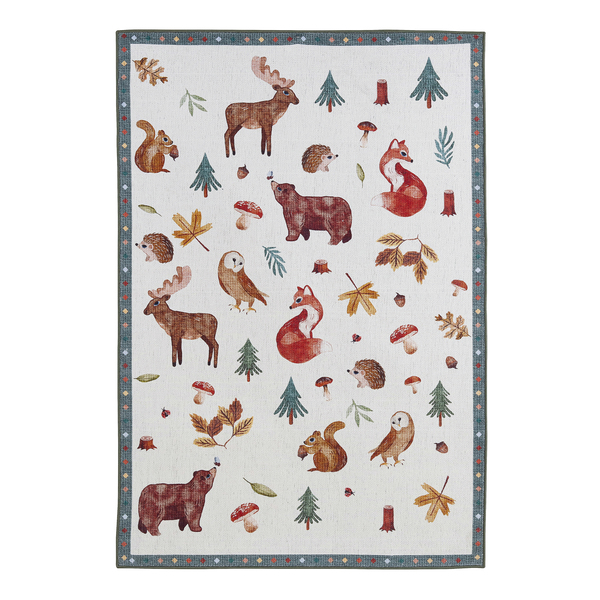 Tapete Natureza Retangular Poliéster e Algodão Rosa Internas 100x150cm Via Star