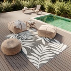 Tapete Natureza Retangular Varandas Polipropileno Cinza Interno e Externo 2x2,9m Tapetes São Carlos