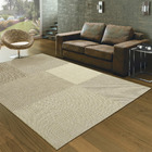 Tapete New Boucle Quadros Bege 1,00x1,50m