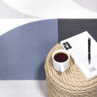 Tapete Nilo 01 1,00x1,40 - Azul E Bege - Edantex