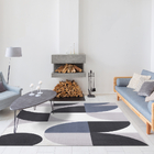 Tapete Nilo 01 3,00x4,00 - Azul E Bege - Edantex