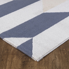 Tapete Nilo 02 1,00x1,40 - Azul E Bege - Edantex