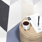 Tapete Nilo 02 3,00x4,00 - Azul E Bege - Edantex