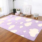 Tapete Nuvens Antiderrapante 100x140cm Lilás Casa Dona