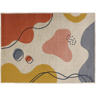 Tapete Orgânico Fun Retangular de Polipropileno Cinza e Verde Áreas Internas 1,50x2,00m