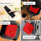 Tapete P/ Airfyer Forro Protetor Silicone Antiaderente 18cm