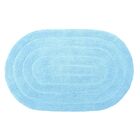 Tapete Para Banheiro Allegro 40cm X 60cm Azul Céu Oval Kapazi