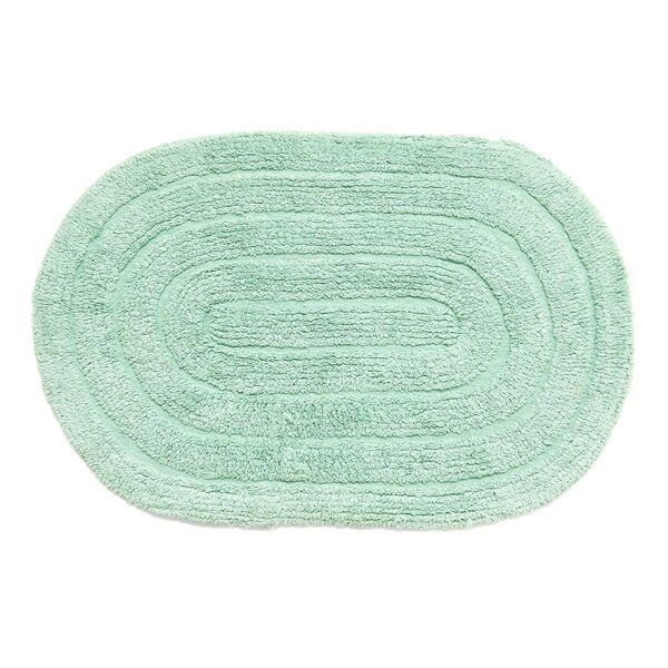 Tapete Para Banheiro Allegro 40cm X 60cm Verde Oval Kapazi