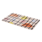 Tapete para Banheiro Antiderrapante Abstrato Grid 40x60cm Oikos