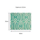 Tapete Para Banheiro Em Vinil Entrelaçado Estampado 50x40cm E