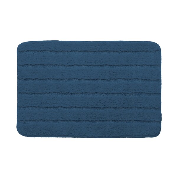 Tapete para Banheiro Microfibra Retangular Nazca Azul 40x60 Espressione