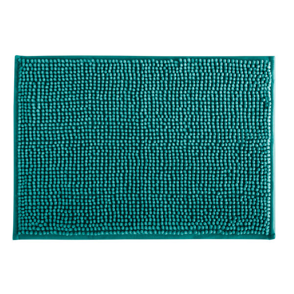 Tapete Para Banheiro Retangular Dallas Turquesa 60cm X 40cm -
