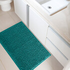 Tapete Para Banheiro Retangular Dallas Turquesa 60cm X 40cm -