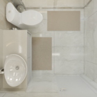 Tapete Para Banheiro Soft Premium Bege - 70 X 50 Cm