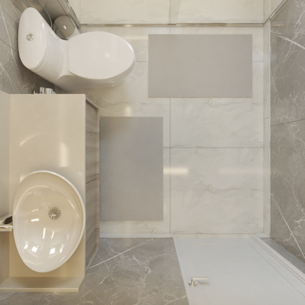 Tapete Para Banheiro Soft Premium Cinza - 50 X 35 Cm