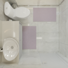 Tapete Para Banheiro Soft Premium Lilas - 60 X 45 Cm