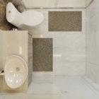 Tapete Para Banheiro Soft Premium Marrom Fendi - 60 X 45 Cm