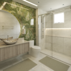 Tapete Para Banheiro Soft Premium Verde - 60 X 45 Cm