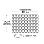 Tapete para Box Antiderrapante Retangular 42x30cm Arqplast Transparente