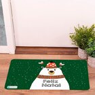 Tapete Para Porta Avulso Urso De Natal 40cm X 60cm