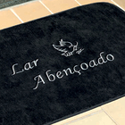Tapete Para Porta Capacho Preto Lar Abençoado 68cm X 48cm Ant