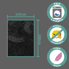 Tapete Para Quarto Black Panther 40mm De Pelo Cor Preto  200x