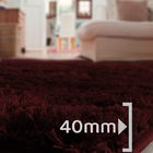 Tapete Para Quarto Felpudo Formato Retangular 2,00x2,40m Verm