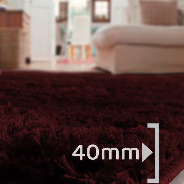 Tapete Para Quarto Felpudo Formato Retangular 2,00x2,40m Verm