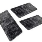 Tapete Para Quarto Kit 3 Peças Pelo Macio Beira De Cama Duo