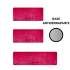 Tapete Para Quarto Kit 3 Peças Pelo Macio Beira De Cama Pink