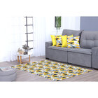 Tapete Para Sala 2,00m X 1,35m Antiderrapante Amarelo Geométr