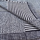 Tapete Para Sala / Quarto Cru E Preto 1.00x1.50 Xadrez