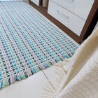 Tapete Para Sala / Quarto Verde Degradê 1.00x1.50 Bolinha