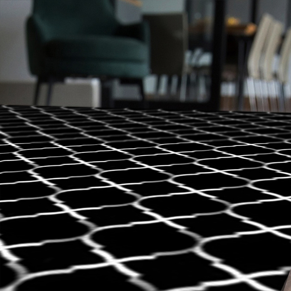 Tapete Para Sala Antiderrapante Estampado Casablanca 1,35m X