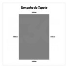 Tapete para Sala Bege  Antiderrapante 1,5m x 1m