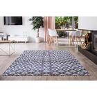 Tapete Para Sala Belga Antuérpia 3 Azul-bege 1,40x2,00m - Eda