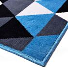 Tapete Para Sala Belga Geométrico Azul Claro 2,00x2,50m - J S