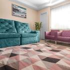 Tapete Para Sala Belga Geométrico Rose 2,00x2,50m - J Serrano