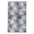 Tapete Para Sala Belga Innove 03 Azul-cinza 1,00x1,40m - Niaz