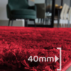 Tapete Para Sala Belos Pelos Antialérgico Retangular Vermelho