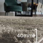 Tapete Para Sala Belos Pelos Retangular 300x200cm Casen Cinza