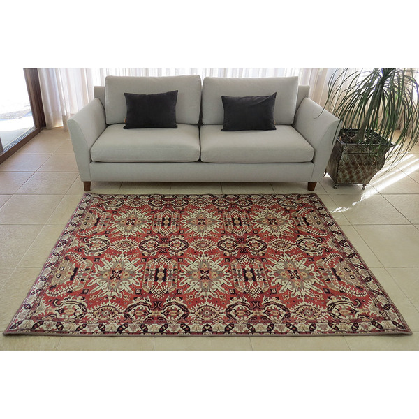 Tapete Para Sala Casa Meva Persa Red Antiderrapante 200x140 Cm