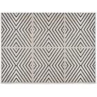 Tapete Para Sala Chevron Quadros Cinza 2,00x2,90m - São Carlos