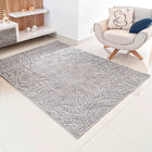 Tapete para Sala Cinza Charme 1,50m x 1,00m com Detalhes em A