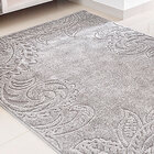 Tapete para Sala Cinza Charme 1m x 50cm com Detalhes em Arabe