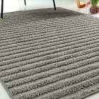 Tapete para Sala Cinza Jazz com Relevo 1,5m x 1m Antiderrapan