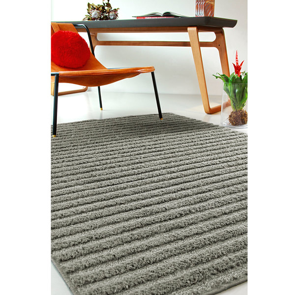 Tapete para Sala Cinza Jazz com Relevo 1,5m x 1m Antiderrapan