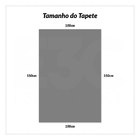 Tapete para Sala Cinza Jazz com Relevo 1,5m x 1m Antiderrapan