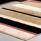 Tapete Para Sala Classic Bege Listras Estampado 1,5m x 1m Ant